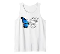 Arte de Mariposas con Cita de proverbios More Precious Than Jewels Camiseta sin Mangas