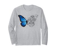 Arte de Mariposas con Cita de proverbios More Precious Than Jewels Manga Larga