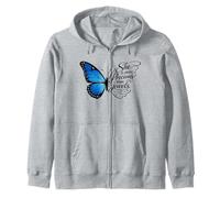 Arte de Mariposas con Cita de proverbios More Precious Than Jewels Sudadera con Capucha