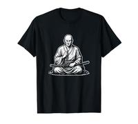 Arte de meditación Monje samurái Camiseta gráfica económica
