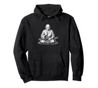 Arte de meditación Monje samurái Sudadera con Capucha
