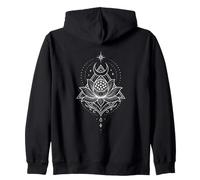 Arte de meditación Yoga geometría Sagrada Luna Sudadera con Capucha
