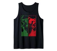Arte de Mercado Bull vs Bear para Comerciantes e inversores de acciones Camiseta sin Mangas