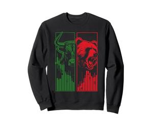 Arte de Mercado Bull vs Bear para Comerciantes e inversores de acciones Sudadera