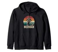 Arte de Merman Mythical Ocean Legend Sudadera con Capucha