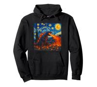 Arte de Monstruos al Estilo Van Gogh de Kaiju Starry Night Sudadera con Capucha
