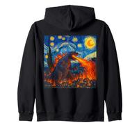 Arte de Monstruos al Estilo Van Gogh de Kaiju Starry Night Sudadera con Capucha