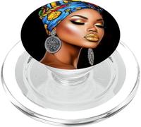 Arte de Mujer Africana con Diadema y Pendientes PopSockets PopGrip para MagSafe