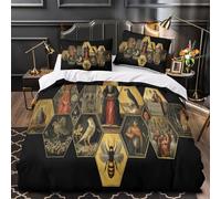 Arte de Nidos Juego De Ropa De Cama Funda De Edredón Impresión En 3D Pintura bizantina,3 Piezas Microfibra Suave Super King(260x220cm)