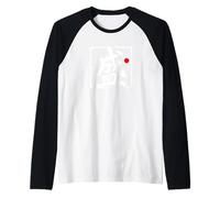 Arte de palabras de escritura de pincel japonés "Flourish" Camiseta Manga Raglan