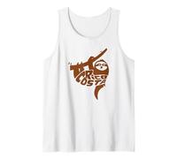 Arte de palabras de perezoso de Costa Rica - Animal divertido Camiseta sin Mangas
