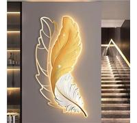 Arte de pared 3D con iluminación LED, «pluma paisajística» para el salón | Una escena 3D inspirada en «paisaje con pluma» une volumen y luz LED, formando un punto focal moderno para el pasillo.