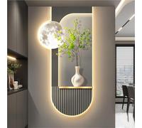 Arte de Pared 3D con Luces LED, Pintura Luminosa, decoración Sencilla, decoración Colgante con Fuente de alimentación para Dormitorio, Entrada y Pasillo (A, 63 x 31,5 Pulgadas)