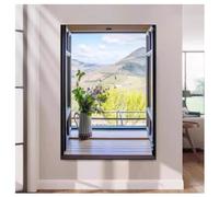 Arte de pared 3D, mural iluminado con ventanas falsas y luces LED, esculturas y decoraciones de pared, pintura de lámpara con vista de ventana, 100x150cm