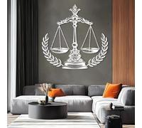 Arte de pared a escala de justicia, escultura moderna de metal para oficina de abogados y decoración del hogar