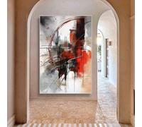 Arte de pared abstracto clásico, pintura al óleo en color sobre lienzo, póster impreso, decoración del hogar, sala de estar, dormitorio, pintura decorativa, 40 x 60 cm, sin marco