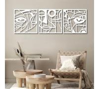 Arte de Pared Abstracto de Rostro Blanco de Metal Picasso Moderno y Minimalista Arte de Pared Decoración de Obra de Arte de Rostro Abstracto Escultura Moderna para Sala de Estar, Dormitorio, Pasillo