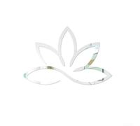 Arte de pared acrílico ligero con estructura de loto calado para una fácil aplicación y renovación de la habitación (plata)