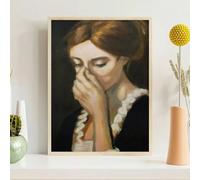 Arte de pared clásico vintage de una dama divertida, pintura clásica en lienzo HD, póster impreso para el hogar, sala de estar, dormitorio, pasillo (50x60cm/sin marco)