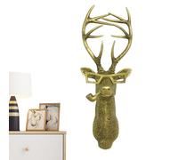 Arte de pared con animales - Escultura de bronce de resina | Decoración de pared de metal - Soporte para vida silvestre 3D hecho a mano de 462 g, estatua realista de taxidermia