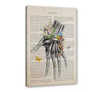 Arte de pared con diseño vintage de anatomía humana y músculos, arte de pared, lienzo, impresiones corporales, narrar imágenes, educación médica, decoración del hogar