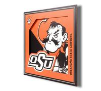 Arte de pared con el logotipo en 3D de los Oklahoma State Cowboys de la NCAA de YouTheFan (12 x 12)