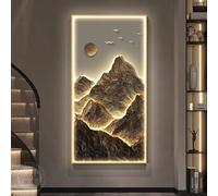 Arte de pared con luz LED 3D para decoración del hogar, decoración creativa de entrada y pasillo, diseño moderno único, perfecto para sala de estar y pasillo