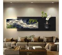 Arte De Pared Con Luz LED, Esculturas Colgantes Con Luces, Aplique Creativo De Pez Con Jarrón De Vidrio Y Planta Verde Simulada Para Entrada, Pasillo, Dormitorio(F,100 * 28cm)