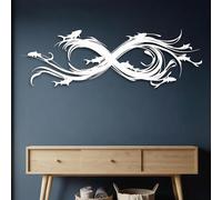 Arte de Pared con símbolo de Infinito de Metal Negro, decoración de Pared de Arte Abstracto Vintage de Metal, Escultura Moderna Decorativa con símbolo de Infinito para Sala de Estar, do