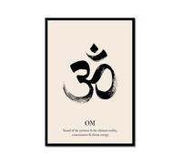 Arte de pared con símbolo espiritual, meditación zen, impresiones en lienzo