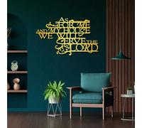 Arte de Pared Cristiano con versículos bíblicos de Metal Negro, decoración de Pared de Metal Religiosa Grande para Sala de Estar, Escultura de Arte Moderno con versículos bíblicos para