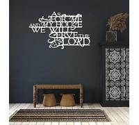 Arte de Pared Cristiano con versículos bíblicos de Metal Negro, decoración de Pared de Metal Religiosa Grande para Sala de Estar, Escultura de Arte Moderno con versículos bíblicos para