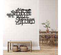 Arte de Pared Cristiano con versículos bíblicos de Metal Negro, decoración de Pared de Metal Religiosa Grande para Sala de Estar, Escultura de Arte Moderno con versículos bíblicos para