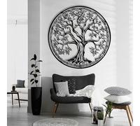 Arte de pared de árbol de la vida, arte de pared de metal del árbol de la vida, decoración de pared de árbol de la vida, arte de pared de árbol de metal, silueta de árbol, decoración de sala de estar