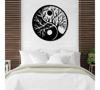 Arte de Pared de árbol de la Vida de Metal, decoración de Pared Yin Yang, Arte de árbol genealógico, decoración de Obras de Arte de Metal, Escultura de Arte Moderno, decoración del hoga