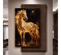 Arte de pared de arenisca, decoración de pared con imágenes de caballos, decoración vertical para colgar, obra de arte moderna para sala de estar, comedor, pasillo, entrada(B,50 * 80CM)