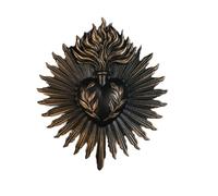 Arte de pared de corazón sagrado, escultura de pared de resina, decoración espiritual, decoración católica, ideal para sacramentos, salas de oración, paredes de iglesia, bendición, altares del hogar