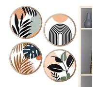 Arte de pared de estilo bohemio para decoración de baño, arte de pared de estilo bohemio clásico, impermeable, suministros para el hogar para interiores y exteriores, jardines, porches, casa de campo