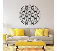 Arte de Pared de Flor de la Vida de Metal, decoración de Pared geométrica, Arte de geometría Sagrada, decoración de Obras de Arte de Metal, Escultura Moderna, decoración del hogar para