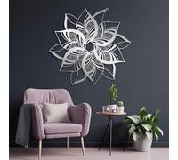 Arte de Pared de Flores de Metal Negro, decoración de Pared de Arte Floral Abstracto Moderno de Metal para Comedor, Escultura Moderna de decoración de Arte Floral para Sala de Estar, do