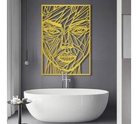 Arte de Pared de Hierro Cortado con precisión de Primera Calidad, decoración de Metal Resistente a la oxidación con Rostro de Mujer Moderna, Arte Lineal, Escultura Facial de Mujer Abstracta, decoraci