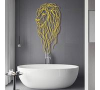 Arte de Pared de Hierro Cortado con precisión de Primera Calidad, decoración de Metal Resistente a la oxidación con Cabeza de Animal, Arte de línea Grande, decoración de Metal Resistente a la oxidaci