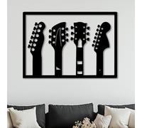Arte de Pared de Hierro Cortado con precisión de Primera Calidad, Guitarra, letreros Abstractos de Guitarra, música Moderna, Arte de Guitarra, decoración de Metal Resistente a la oxidación para Sala