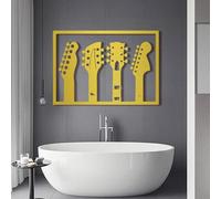 Arte de Pared de Hierro Cortado con precisión de Primera Calidad, Guitarra, letreros Abstractos de Guitarra, música Moderna, Arte de Guitarra, decoración de Metal Resistente a la oxidación para Sala