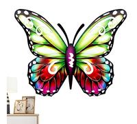 Arte de Pared de jardín para decoración de Sala de Estar, decoración de Mariposas, Escultura de Metal Vintage Pintada a Mano, decoración Pastoral de Hierro Colgante, Adorno de Mari
