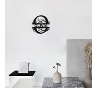 Arte de pared de letrero de pared de metal personalizado de acero único personalizado con monograma, apellido y ubicación de la boda: maravilloso o compromiso