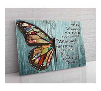 Arte de pared de lona de kejpu Ella susurr de nuevo I Am the Storm Butterfly Poster Pintura para sala de estar moderna decoracin de oficina enmarca