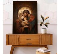Arte de pared de Madre María e Niño Jesús, imágenes de la Sagrada Familia para decoración de pared, póster de dama, madre, cielo, reina de María, póster moderno y estético, impresión estética, póster