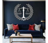 Arte de Pared de Metal: Balanza de la Justicia, decoración de la balanza de la Justicia, decoración de despacho de Abogados, Letrero de balanza, facultad de Derecho, rega