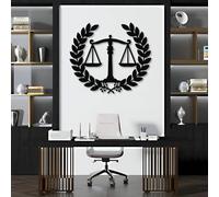 Arte de Pared de Metal: Balanza de la Justicia, decoración de la balanza de la Justicia, decoración de despacho de Abogados, Letrero de balanza, facultad de Derecho, rega
